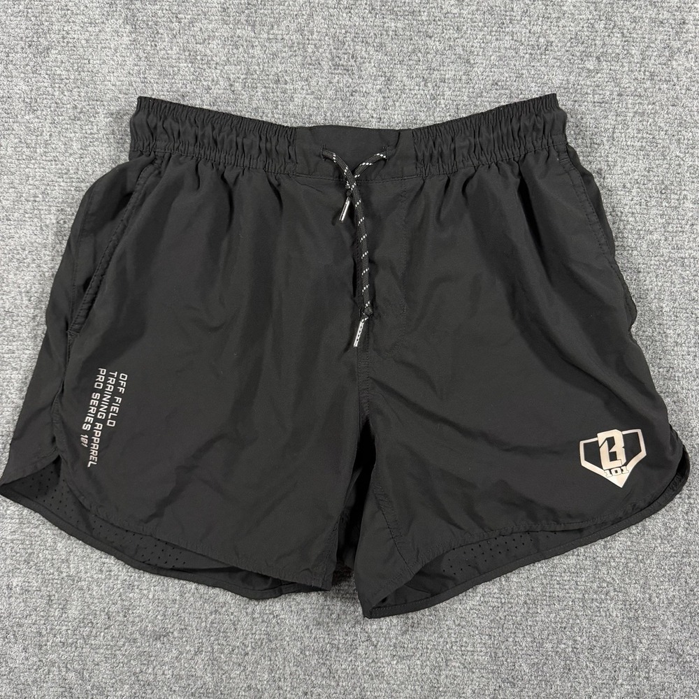 Baseball Lifestyle 101 Shorts Mens Small Black Athletic Drawstring